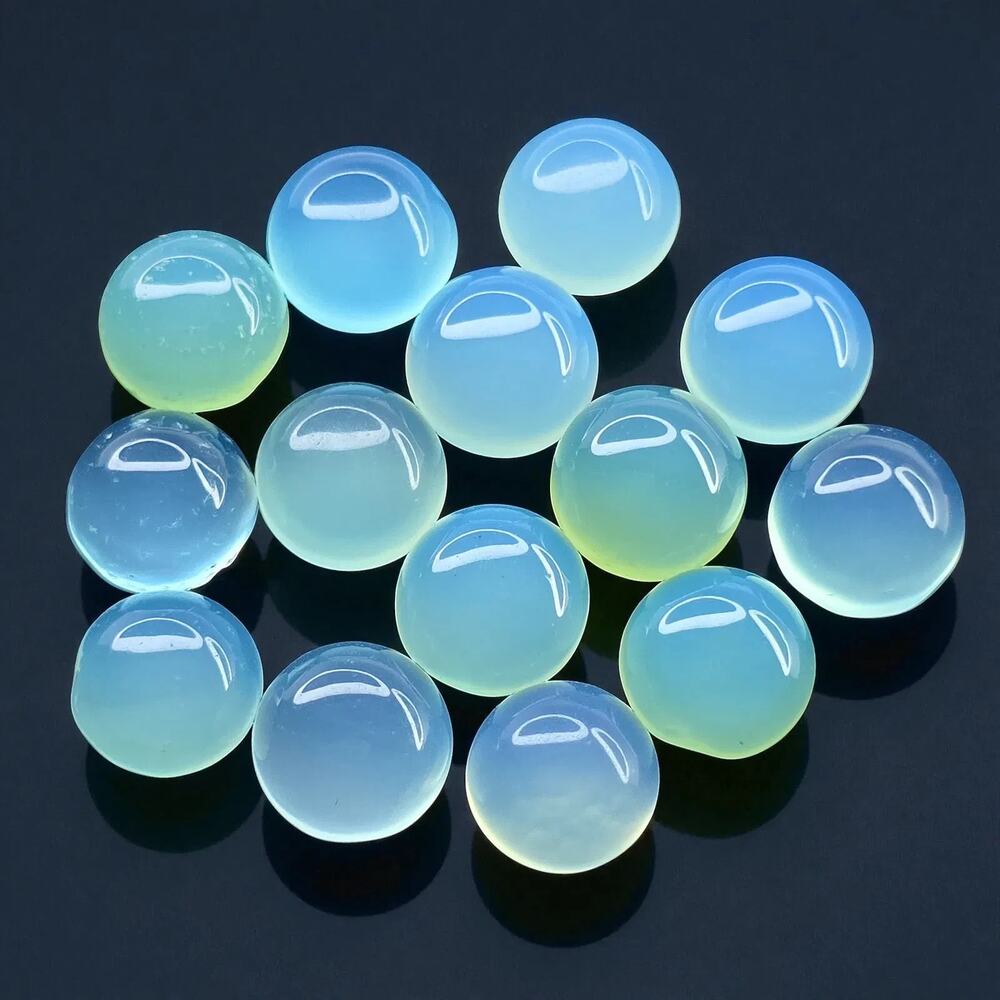 19.80 Ctw Natural Chalcedony Round Set 7mm Loose Gemstones